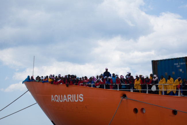 Italy: Migrants Landing In Salerno