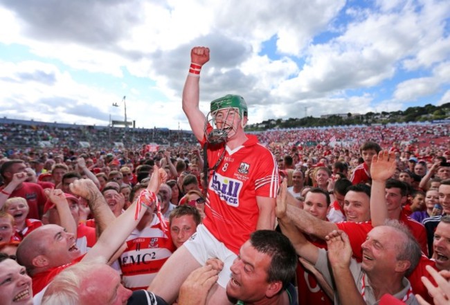 Daniel Kearney celebrates with supporters