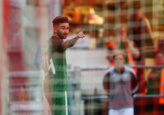 Sean Maguire celebrates scoring a goal