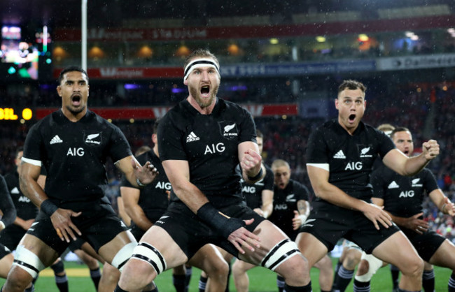 Kieran Read leads the haka