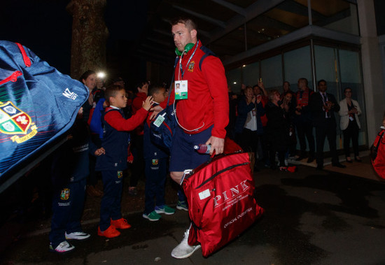 Sean O'Brien leaves the team hotel