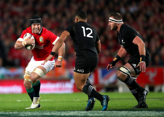 Sean O'Brien with Kieran Read and Ngani Laumape