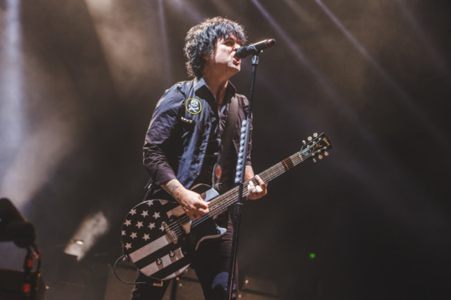 Green Day performing at the Sheffield Arena, 2017