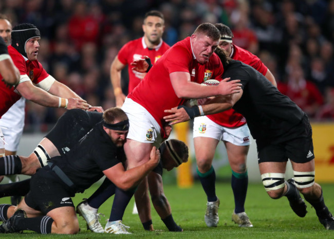 Tadhg Furlong with Sam Whitelock and Joe Moody