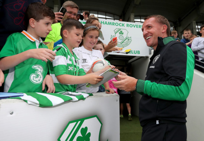 rendan Rodgers signs autographs for fans