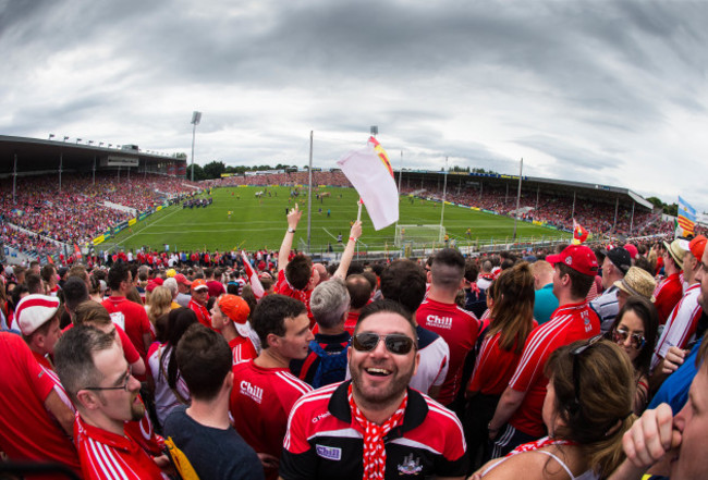 Cork supporters on the terrace