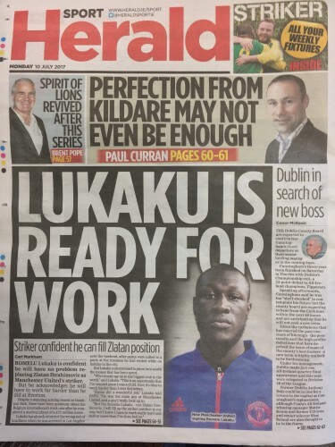 The Herald Has Apologised After Mistaking Stormzy For Romelu Lukaku On Its Back Page