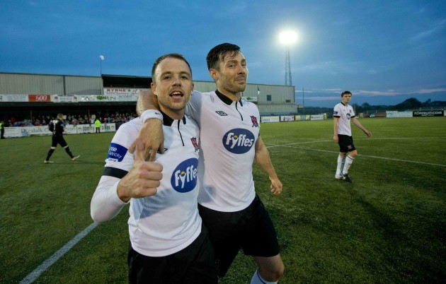 Richie Towell and Keith ward celebrate after the game