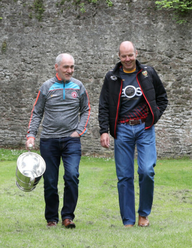 Mickey Harte and Eamon Burns