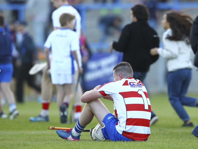 Shane Bennett sits dejected at the end of the game