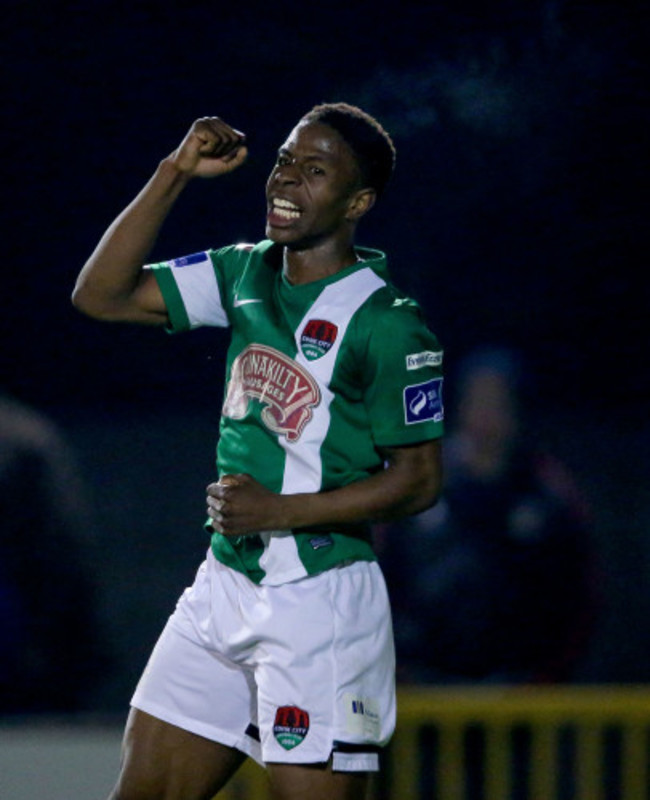 Chiedozie Ogbene celebrates scoring a goal