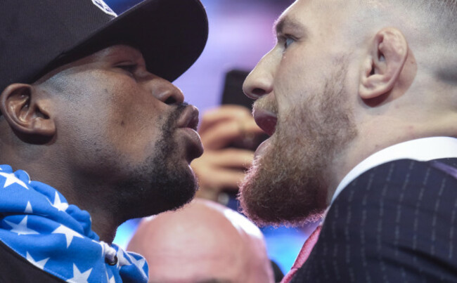 (SP)U.S.-LOS ANGELES-BOXING-MAYWEATHER-MCGREGOR