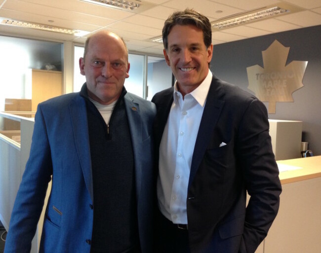 Ger Loughnane with ice hockey legend Brendan Shanahan