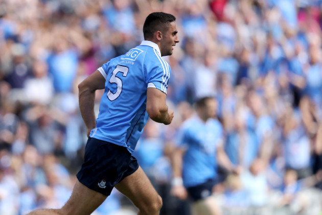 Dublin’s James McCarthy celebrates scoring his sides second goal