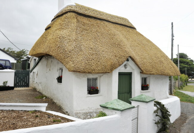 Irish thatched roof cottage near Gorey
