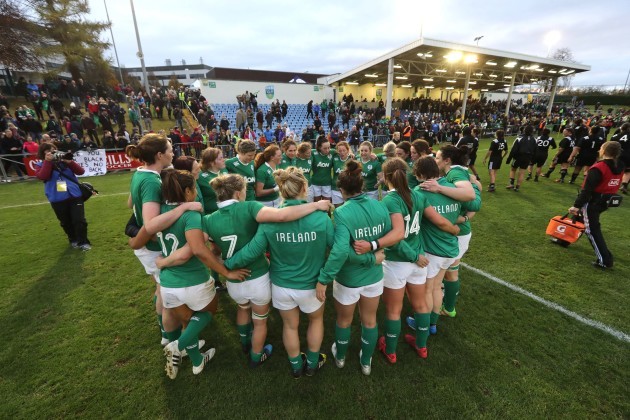 The Ireland team after the game