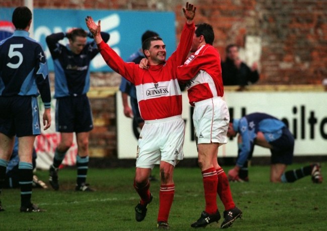 Pat Morley and John Caulfield celebrates 12/12/1999