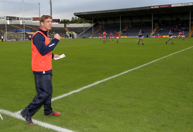 Kieran McGeeney celebrates at the final whistle