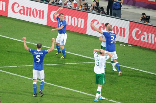 Soccer - UEFA Euro 2012 - Group C - Italy v Republic of Ireland - Municipal Stadium