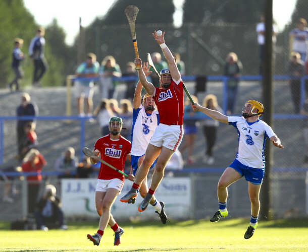 Sean OÕDonoghue wins the ball in the air