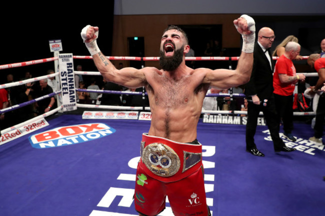 Jono Carroll celebrates winning