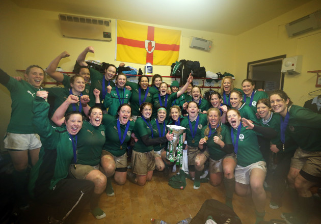 The Ireland team celebrate