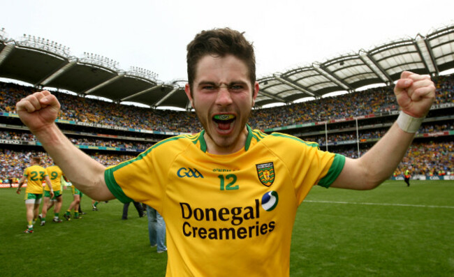 Ryan McHugh celebrates at the end of the game