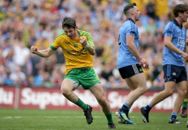 Ryan McHugh celebrates scoring a goal