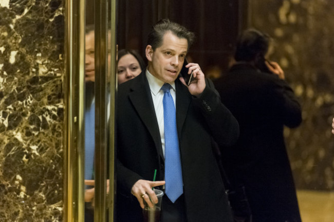 Anthony Scaramucci arrives at Trump Tower