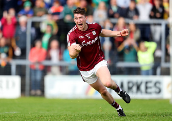 Johnny Heaney celebrates scoring his second goal