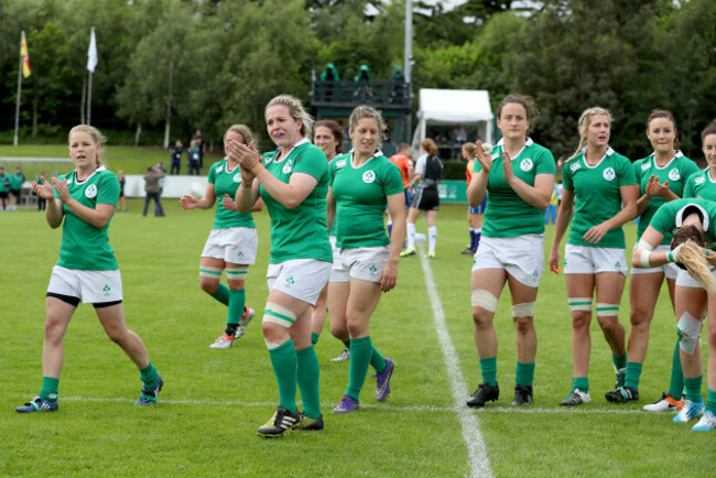 Niamh Briggs celebrates