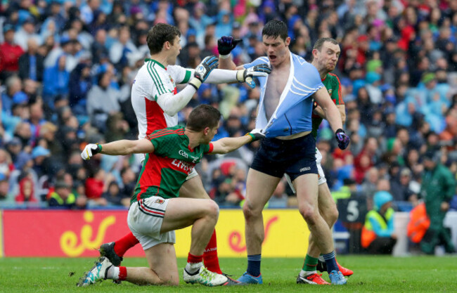 Diarmuid Connolly with Lee Keegan