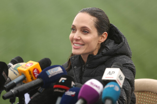 Angelina Jolie visit to Syrian Refugees in Lebanon