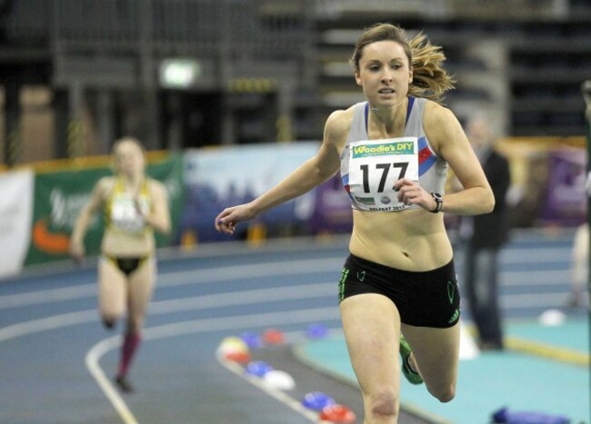 Claire Bergin wins her heat