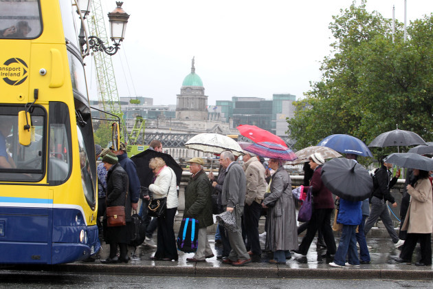 Dublin Weather Scenes. Pictured people