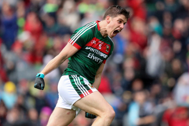 Lee Keegan celebrates scoring his sides first goal