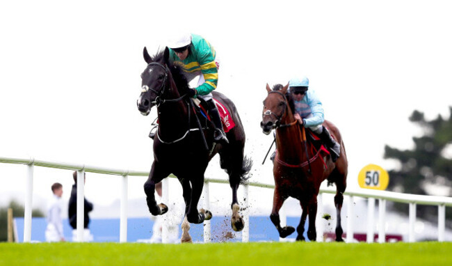 Barry Geraghty on board Le Richebourg wins the opening race ahead of Andrew Lynch on board Twobeelucky