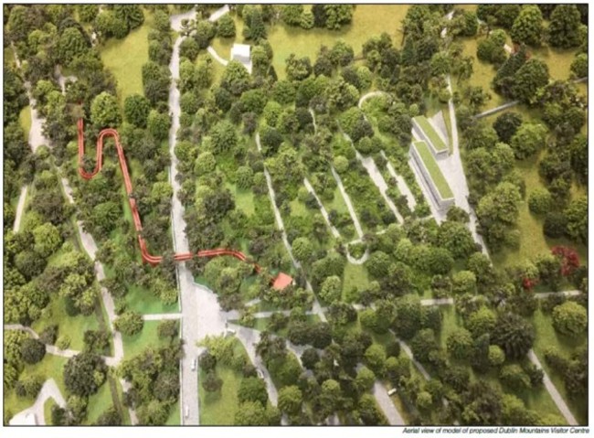 Aerial view of model of proposed visitors centre (1)