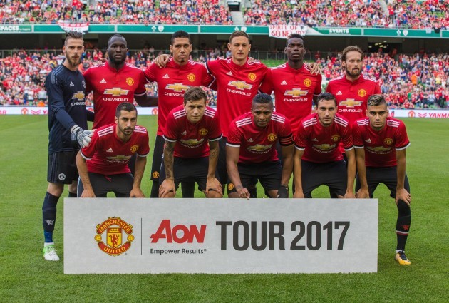 Manchester United starting team