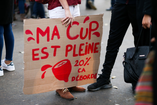 Rally Calling For Reduced Taxes On Women's Sanitary Products - Paris