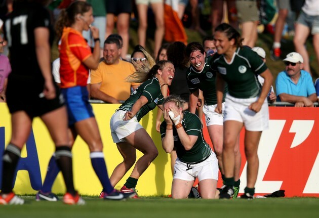 Ashleigh Baxter and Niamh Briggs celebrate