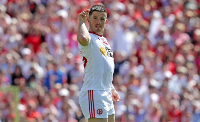 Ronan O'Neill celebrates scoring a goal