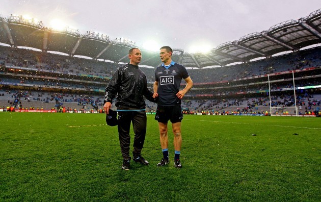 Jim Gavin and Stephen Cluxton at the end of the game