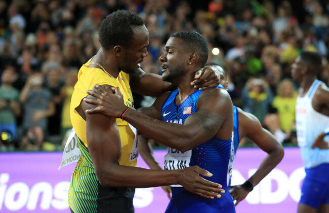 Usain Bolt and Justin Gatlin File Photo