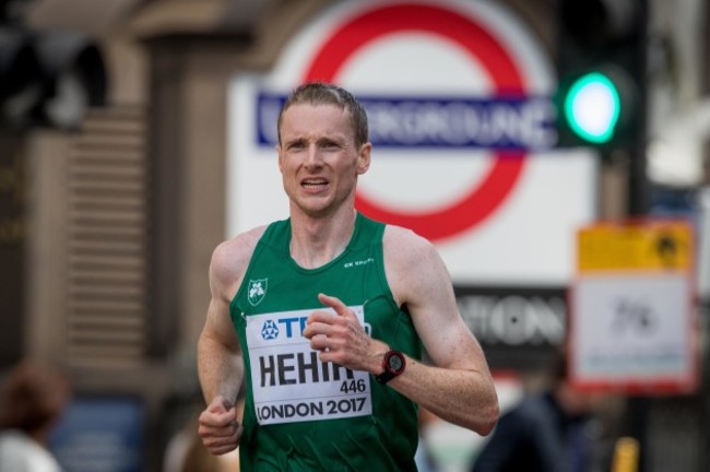 Sean Hehir during the marathon