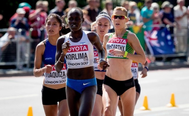 Claire McCarthy during the marathon