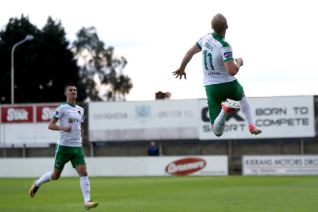 Stephen Dooley celebrates scoring a goal