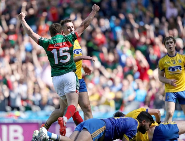 Andy Moran celebrates scoring a goal