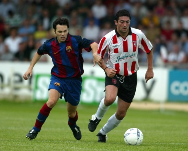 Peter Hutton and Andres Iniesta