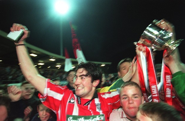 Peter Hutton of Derry City 19/4/1997